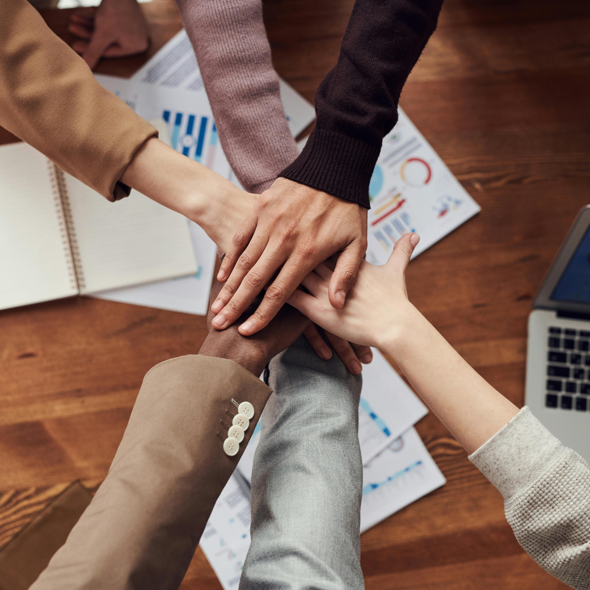Diverse team collaborating